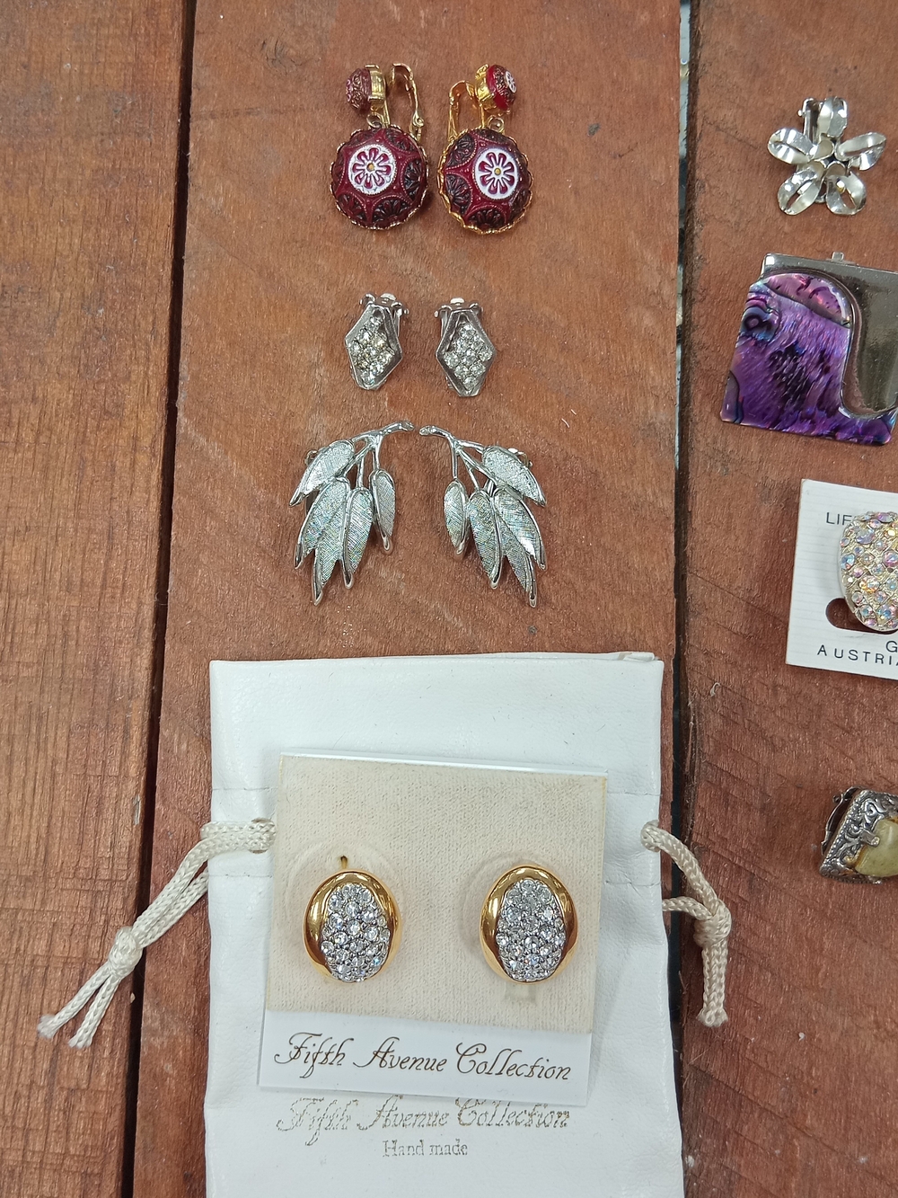 Assorted Women's Clip-On Earrings (Brand Name And Vintage Included) - Picture 2 of 6